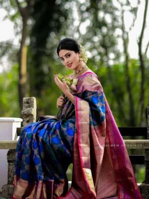 Mina Special Flower Paithani Charming Organic Banarasi Sarees