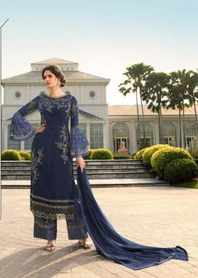 New Beautifully Design Pakistani suit With Embroidery Work In Navy Blue Pakistani Suits