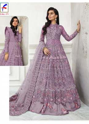 Purple Color Sequence Embroidery Work Pakistani Suit  designer suits