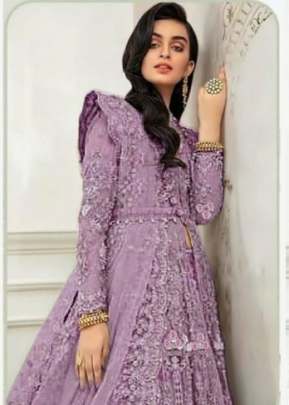 Purple Color Sequence Embroidery Work Pakistani Suit  designer suits