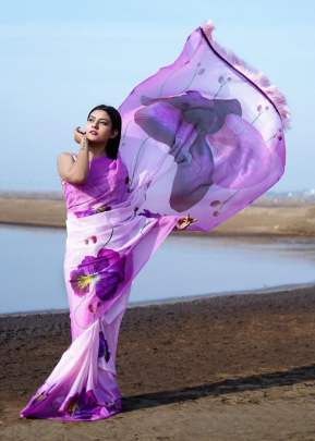 Rani TEBI Silk Soft Printed Hight Quality  Fancy Saree