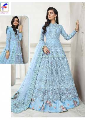 Sky Blue Color Sequence Embroidery Work Pakistani Suit  designer suits