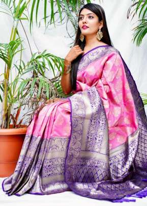 TaanishQa Vol-2 PINK Kanchipuram Silk Saree