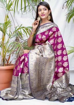 TaanishQa Vol-2 WINE partywear sarees