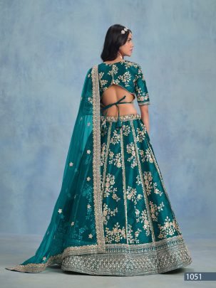 Art Silk Rama Colour Lehenga Choli With Dupatta