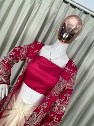 Banglori Silk  Pink Colour Blouse Skirt With Koti