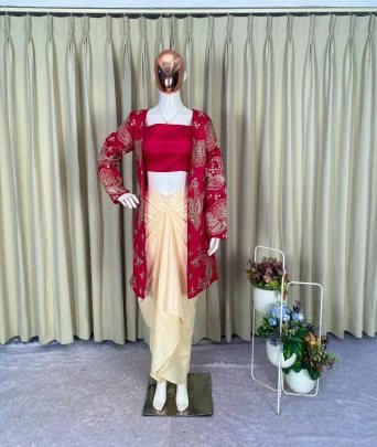 Banglori Silk  Pink Colour Blouse Skirt With Koti