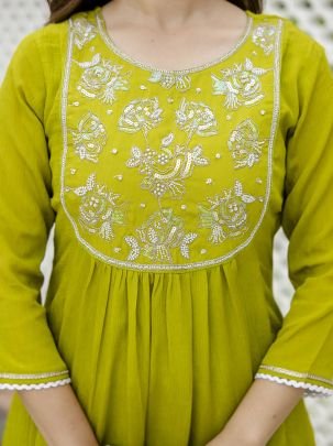 Beads Embroidered Work  Liril Colour Suit