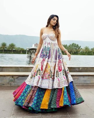 Beautiful Fully Stitched Lehenga With Digital Print For Festive Wear