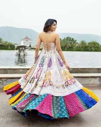 Beautiful Fully Stitched Lehenga With Digital Print For Festive Wear