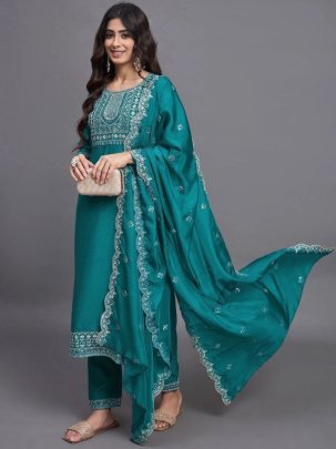 Rama Designer Festival Kurti Set