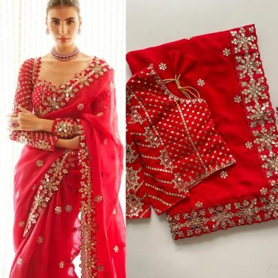 Bollywood Block Buster Original Mirror  Work saree