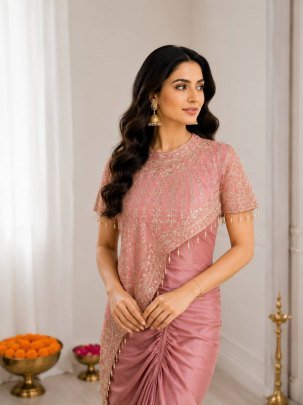 Bollywood Style  Embroidery Work indo Western Set