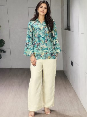 Cambric Cotton  Rama Colour Co Ord Set