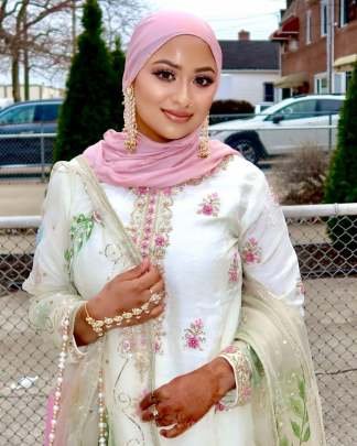 Chinon Sequin Embroidery Work Sharara With Printed Organza Dupatta