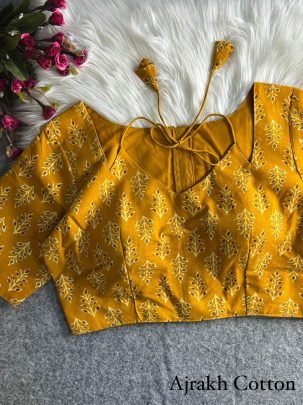 Classy  Fancy  Ladies  Yellow  Colour  Blouse