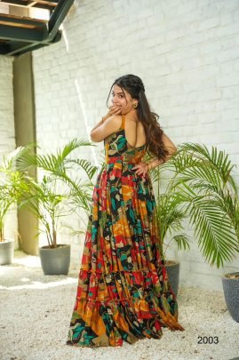 Classy Retro Multi Colour  One Piece Dress