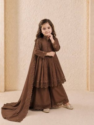 Cocoa Charm Kids Designer Roman Silk Gown Set