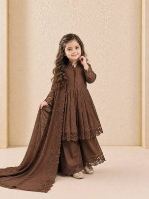 Cocoa Charm Kids Designer Roman Silk Gown Set