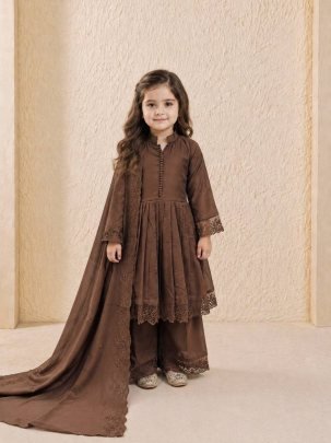Cocoa Charm Kids Designer Roman Silk Gown Set