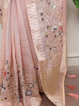 Cream Royal Weave Saree