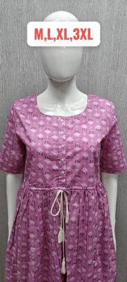 Daily Wear Baby  Pink  Colour  One Pices Dress