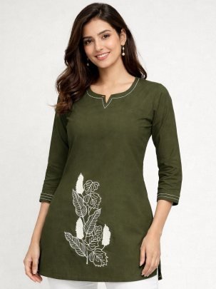 Daily Wear  Mehendi  Colour   Ladies Top