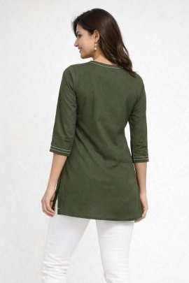 Daily Wear  Mehendi  Colour   Ladies Top