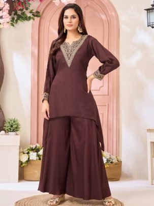 Daily Wear Parrot Chinon Fabric Co ord Set