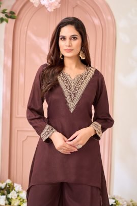Daily Wear Parrot Chinon Fabric Co ord Set