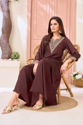 Daily Wear Parrot Chinon Fabric Co ord Set