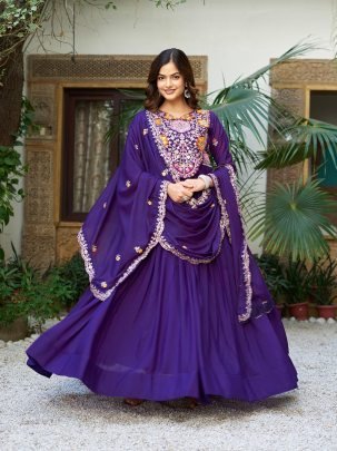 Designer Georgette Gown With Heavy 3mm Sequence And Thread Work Dupatta