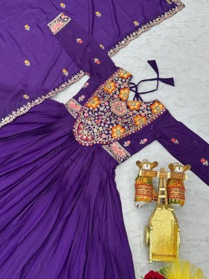 Designer Georgette Gown With Heavy 3mm Sequence And Thread Work Dupatta