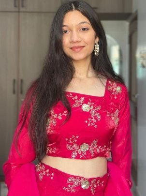 Designer  Hot  Pink  Colour  Lehenga Choli