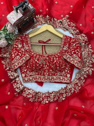 Designer karvachauth  Special Red Colour Saree