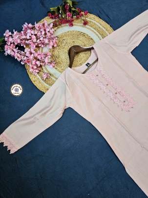 Designer Viscose Chanderi Lace Work Suit With Printed Dupatta