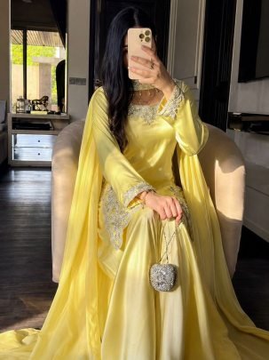 Devsena Silk Fabric Yellow Colour Farshi Salwar Suit