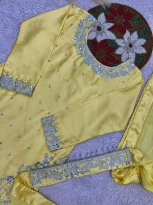 Devsena Silk Fabric Yellow Colour Farshi Salwar Suit