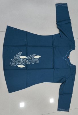 Dhabu Cotton  Fabric  Rama  Ladies Top