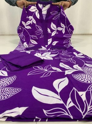Digital Print  Purple Colour Co Ord Set