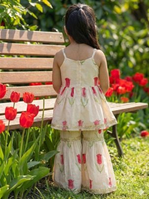 Digital Print Work Kids Sharara Suit