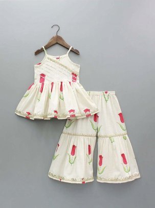 Digital Print Work Kids Sharara Suit