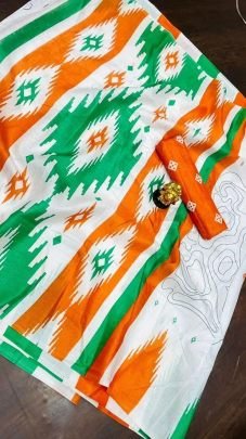 Digital Printed Tiranga  Colour  Saree
