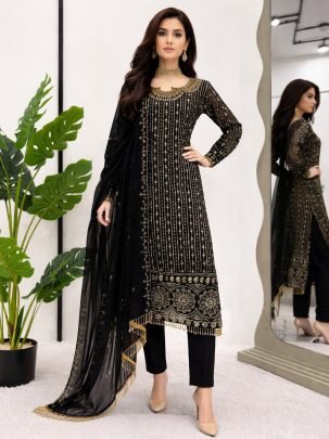 Eid  Special  Black Colour Sequence Work Suit