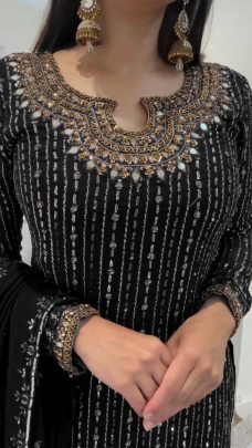 Eid  Special  Black Colour Sequence Work Suit