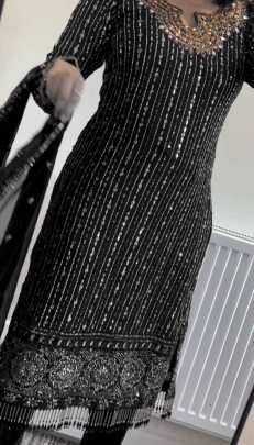 Eid  Special  Black Colour Sequence Work Suit