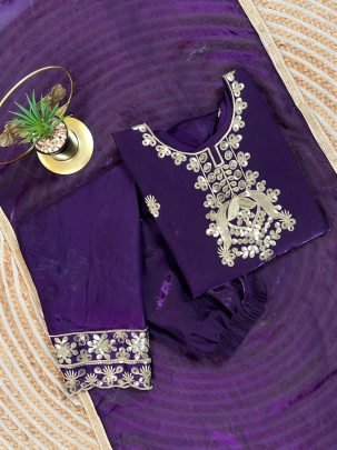 Eid Special  Kids  Purple Colour Palazzo Suit