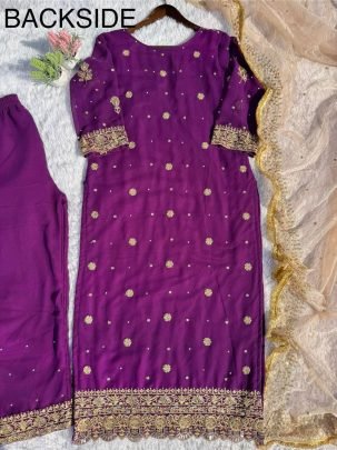 Eid Special  Purple  Colour Palazzo Suit