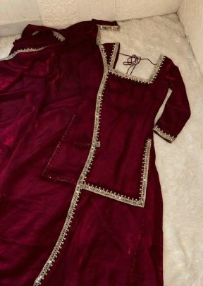 Eid Spicel  Maroon Colour Sharara Suit