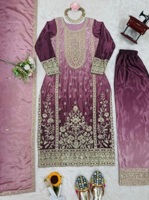 Eid  Special  Onion Color  Palazzo Suit